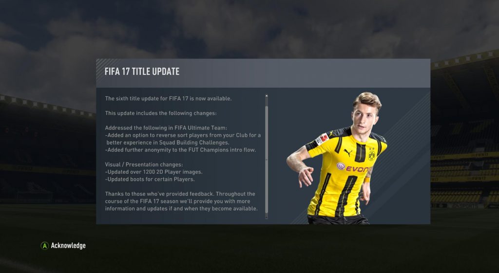 FIFA 17 Title Update 6