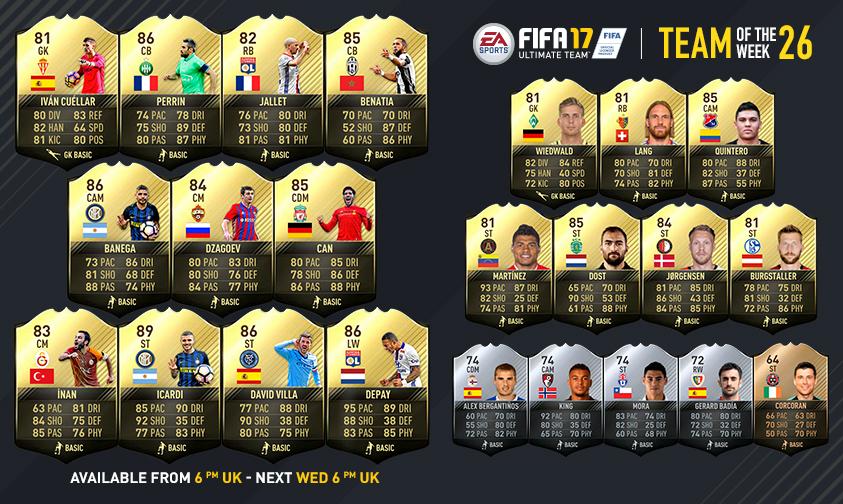 FIFA 17 TOTW 26
