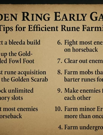 Elden Ring Early Game: 10 Tips for Efficient Rune Farming