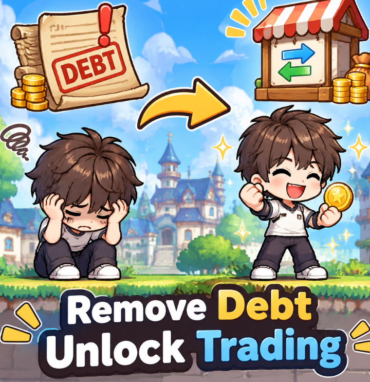 MapleStory Classic World Debt System: How to Remove Debt and Unlock Trading
